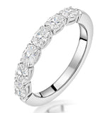 Helene Diamond Eternity Ring Oval Cut 1.25ct Vvs Platinum Size O-w