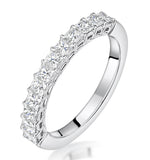Clara Diamond Eternity Ring Princess Cut 1ct Vvs Platinum Size J-n