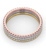 Eternity Ring Diamond Erin 1.50ct H/si In Three Tone 18k Gold