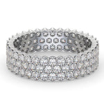 Mens 2ct H/si Diamond 18k White Gold Full Band Ring