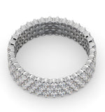 Mens 2ct H/si Diamond 18k White Gold Full Band Ring