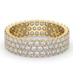 Mens 2ct G/vs Diamond 18k Gold Full Band Ring
