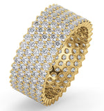 Mens 3ct H/si Diamond 18k Gold Full Band Ring