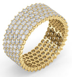 Mens 3ct G/vs Diamond 18k Gold Full Band Ring