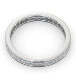 Mens 1ct G/vs Diamond Platinum Full Band Ring