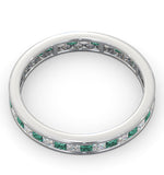 Eternity Ring Lauren Diamonds H/si And Emerald 1.15ct - Platinum