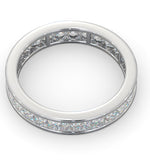 Mens 2ct G/vs Diamond 18k White Gold Full Band Ring