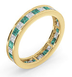 Eternity Ring Lauren Diamonds G/vs And Emerald 2.20ct In 18k Gold