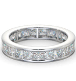 Mens 3ct H/si Diamond Platinum Full Band Ring