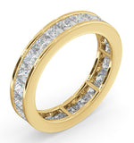 Mens 3ct G/vs Diamond 18k Gold Full Band Ring