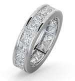 Mens 5ct G/vs Diamond 18k White Gold Full Band Ring