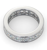 Mens 5ct G/vs Diamond Platinum Full Band Ring