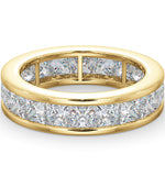 Mens 5ct H/si Diamond 18k Gold Full Band Ring