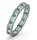 Eternity Ring Rae Diamonds G/vs And Emerald 1.20ct - 18k White Gold