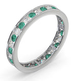 Eternity Ring Rae Diamonds G/vs And Emerald 1.20ct - 18k White Gold