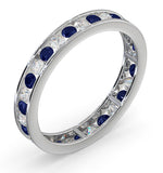 Eternity Ring Rae Diamonds H/si And Sapphire 1.40ct - 18k White Gold