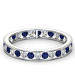 Eternity Ring Rae Diamonds G/vs And Sapphire 1.40ct - 18k White Gold