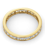 Mens 1ct H/si Diamond 18k Gold Full Band Ring