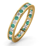 Eternity Ring Rae Diamonds H/si And Emerald 1.20ct - 18k Gold