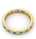 Eternity Ring Rae Diamonds H/si And Emerald 1.20ct - 18k Gold