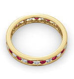 Eternity Ring Rae Diamonds H/si And Ruby 1.30ct - 18k Gold