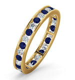 Eternity Ring Rae Diamonds H/si And Sapphire 1.40ct - 18k Gold