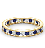 Eternity Ring Rae Diamonds G/vs And Sapphire 1.40ct - 18k Gold
