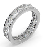 Mens 2ct H/si Diamond 18k White Gold Full Band Ring