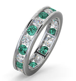 Eternity Ring Rae Diamonds H/si And Emerald 1.70ct - 18k White Gold