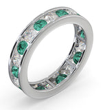 Eternity Ring Rae Diamonds H/si And Emerald 1.70ct - 18k White Gold