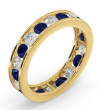 Eternity Ring Rae Diamonds H/si And Sapphire 1.90ct - 18k Gold