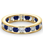 Eternity Ring Rae Diamonds G/vs And Sapphire 1.90ct - 18k Gold
