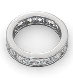 Mens 3ct G/vs Diamond 18k White Gold Full Band Ring