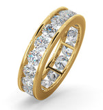 Mens 3ct H/si Diamond 18k Gold Full Band Ring