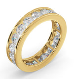 Mens 3ct G/vs Diamond 18k Gold Full Band Ring