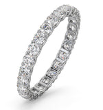 Chloe Lab Diamond Eternity Ring Platinum Claw Set 1.00ct G/vs