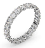 Chloe Lab Diamond Eternity Ring Platinum Claw Set 2.00ct H/si