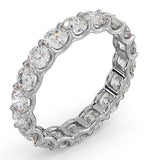 Mens 3ct G/vs Diamond 18k White Gold Full Band Ring