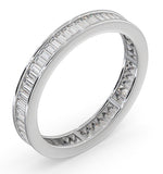 Mens 1ct G/vs Diamond Platinum Full Band Ring