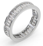 Mens 2ct G/vs Diamond 18k White Gold Full Band Ring