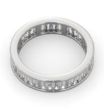 Mens 2ct G/vs Diamond 18k White Gold Full Band Ring