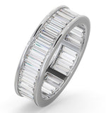 Mens 3ct H/si Diamond 18k White Gold Full Band Ring