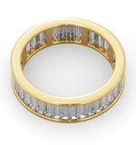 Mens 3ct H/si Diamond 18k Gold Full Band Ring