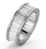 Mens 5ct G/vs Diamond 18k White Gold Full Band Ring