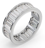 Mens 5ct H/si Diamond Platinum Full Band Ring