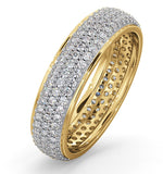 Mens 1ct G/vs Diamond 18k Gold Full Band Ring