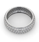 Mens 2ct H/si Diamond 18k White Gold Full Band Ring