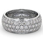 Mens 3ct G/vs Diamond Platinum Full Band Ring