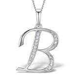 9k White Gold Diamond Initial 'b' Necklace 0.05ct