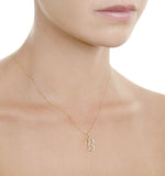 9k Gold Diamond Initial 'b' Necklace 0.05ct